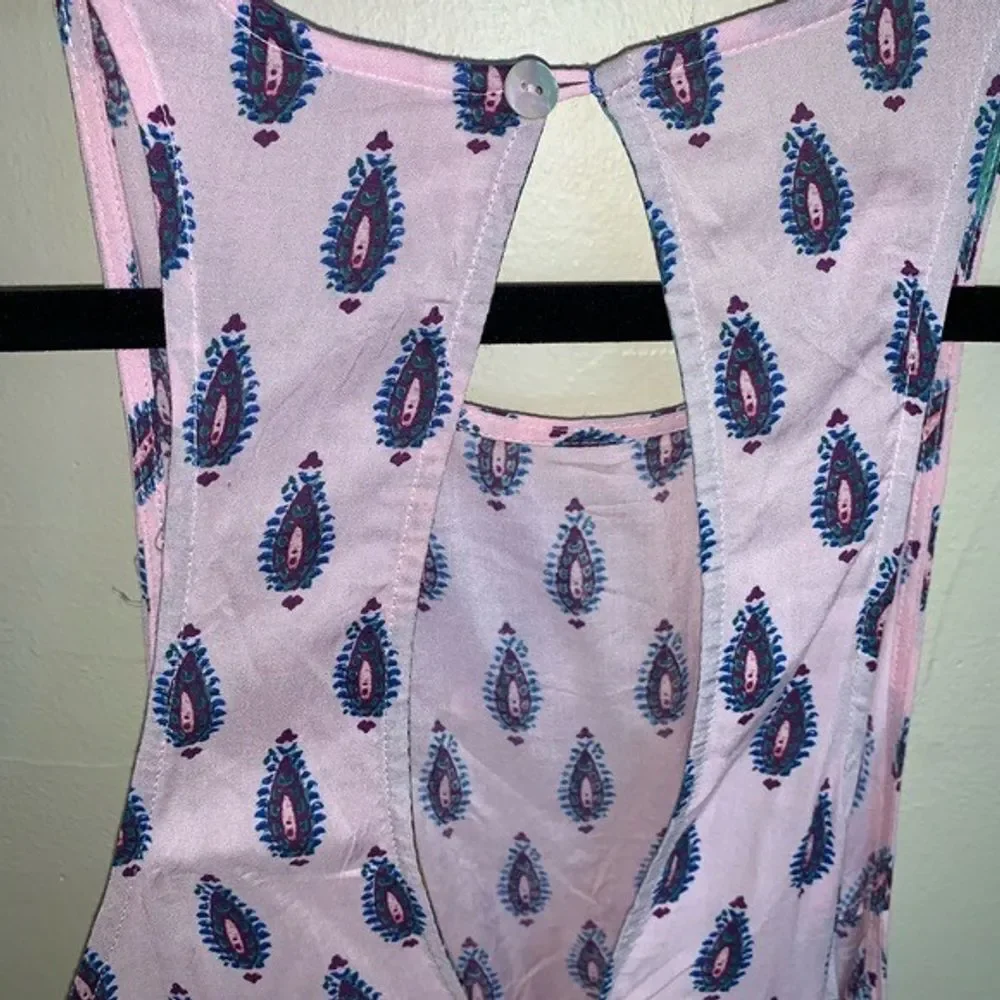 Free People Rendezvous Paisley Asymmetric Hem Slip‎ Dress Pink NWT